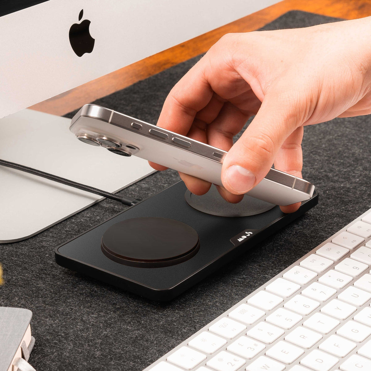 Matte Black Wireless Charging Station