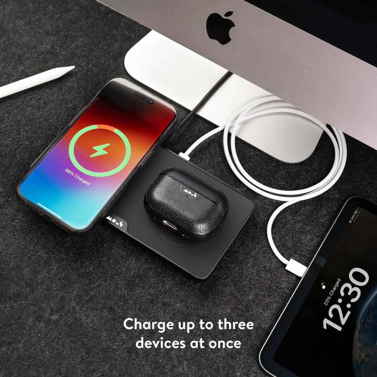 Matte Black Wireless Charging Station